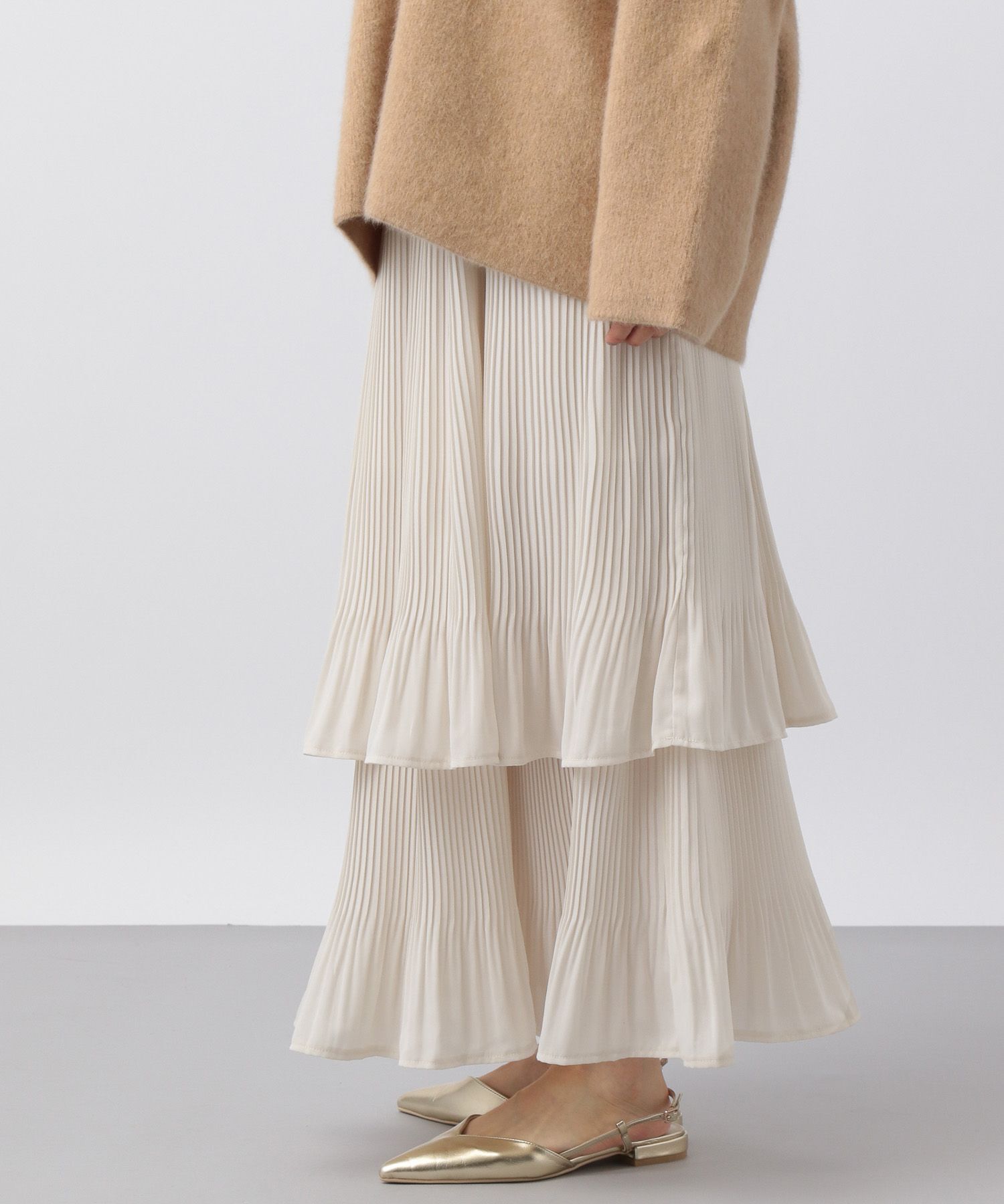 A part by 「ホソプリーツティアードスカート」|スカート|