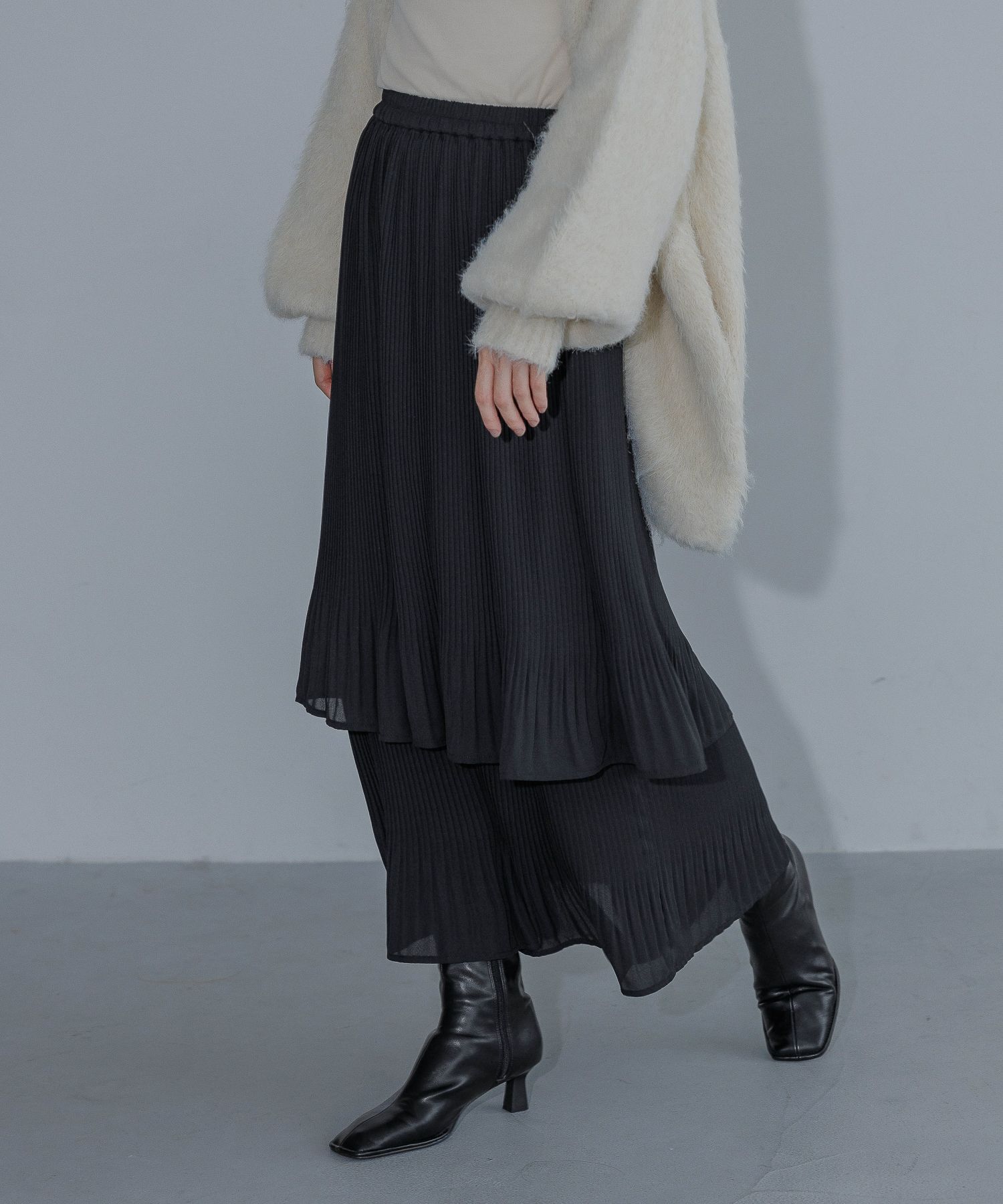 A part by 「ホソプリーツティアードスカート」|スカート|