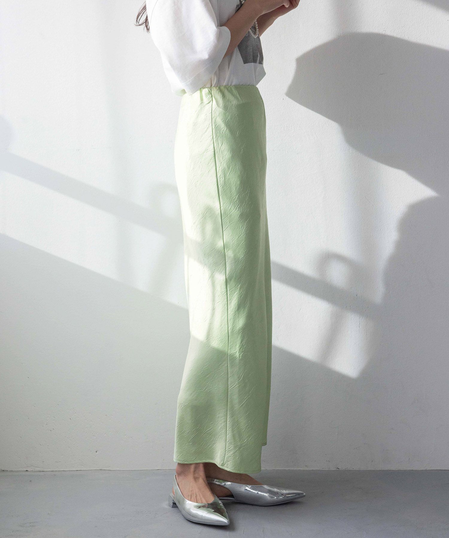 LOWRYS FARM「シワサテンスカート」|スカート|