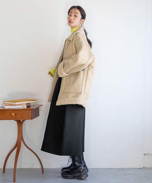 LOWRYS FARM「リバーシブルボアＺＩＰブルゾン」|ブルゾン・スタジャン|