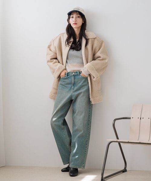 LOWRYS FARM「リバーシブルボアＺＩＰブルゾン」|ブルゾン・スタジャン|