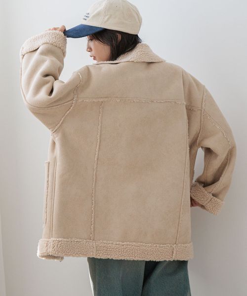 LOWRYS FARM「リバーシブルボアＺＩＰブルゾン」|ブルゾン・スタジャン|