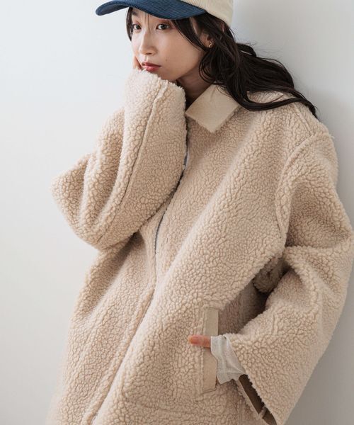 LOWRYS FARM「リバーシブルボアＺＩＰブルゾン」|ブルゾン・スタジャン|