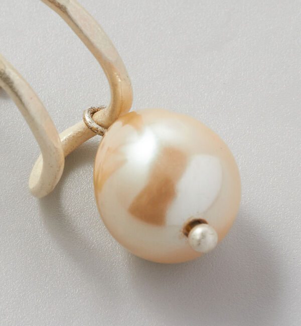 collex「【Ljud/ユード】ガラスドロップパールクロス 2WAYイヤーカフ」|イヤリング|