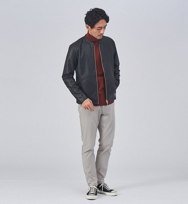 ABAHOUSE「【定番】ネオレザー シングル ライダース」|ライダースジャケット|