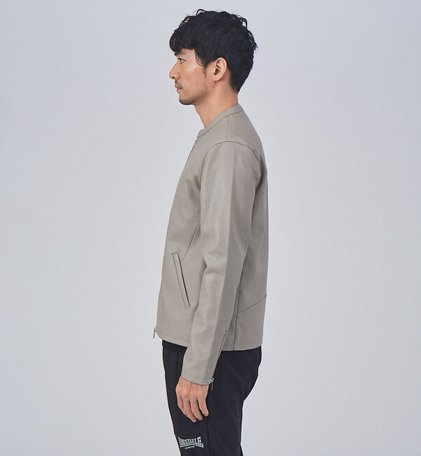 ABAHOUSE「【定番】ネオレザー シングル ライダース」|ライダースジャケット|