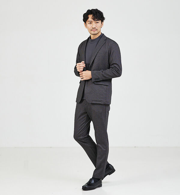 ABAHOUSE「【セットアップ対応】ポンチ イージー スラックス パンツ」|スラックス|