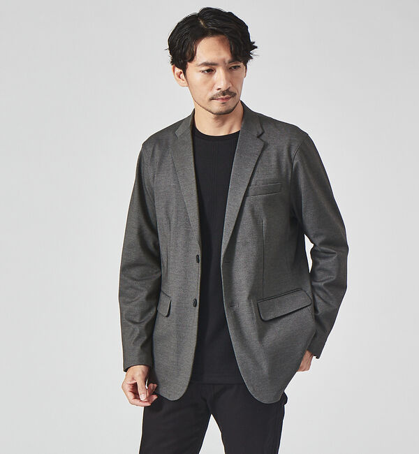 ABAHOUSE「【チェック柄】ジャガード クルーネック 長袖 Tシャツ」|Tシャツ・カットソー|