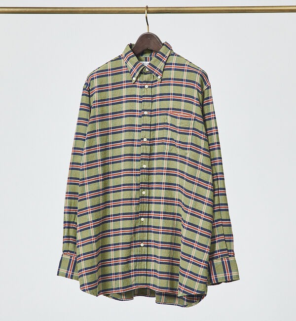 ABAHOUSE「【別注】Individualized shirts / ボタンダウン チェックシ」|シャツ・ブラウス|グリーン