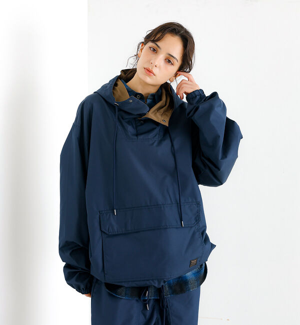 ABAHOUSE「【TAION/タイオン】ミリタリー Ripstop リバーシブル アノラックパー」|ブルゾン・スタジャン|ネイビー