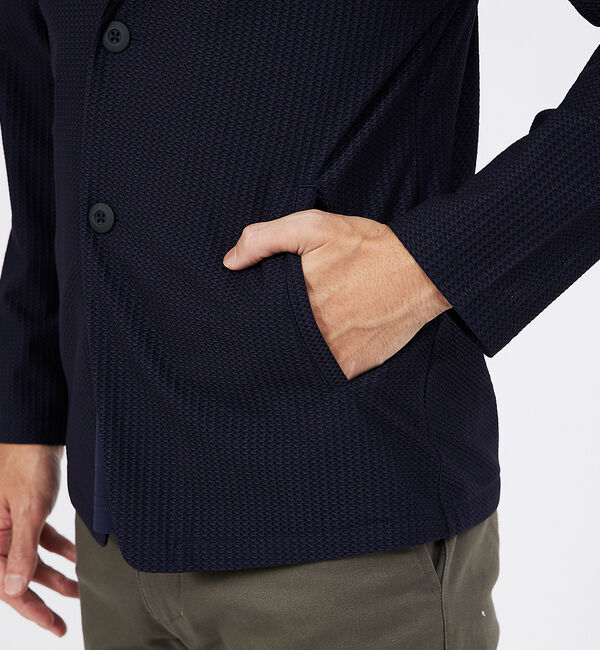 ABAHOUSE「ハニカムメッシュ　ショールブルゾン」|ブルゾン・スタジャン|