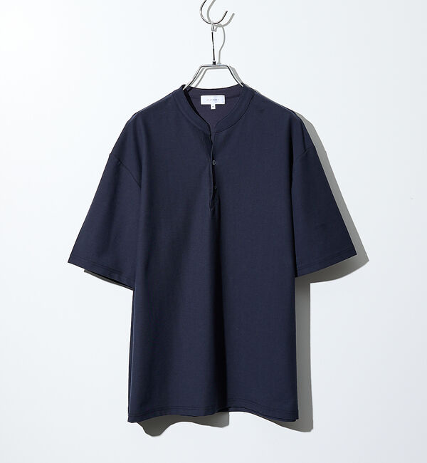 ABAHOUSE「【接触冷感】Vネック スキッパーTシャツ/ヘンリーネック/COVEROSS(R)」|Tシャツ・カットソー|