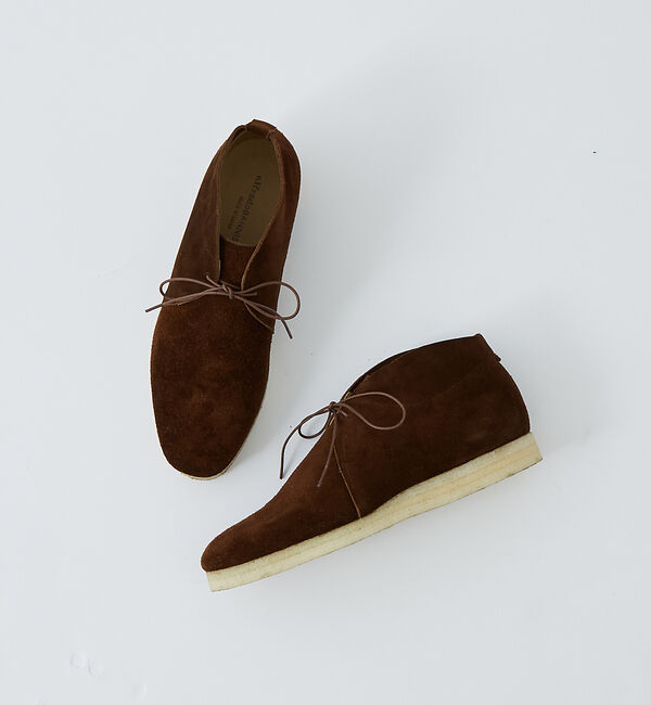 alfredoBANNISTER「【MADE IN JAPAN】ワンアイレット クレープソール チャッカブーツ」|その他|ブラウン