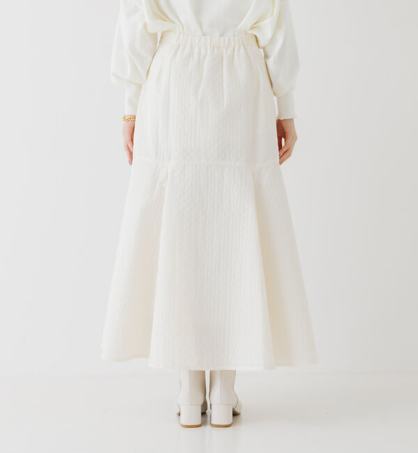 Rouge vif「キルトジャガード フレアスカート」|スカート|