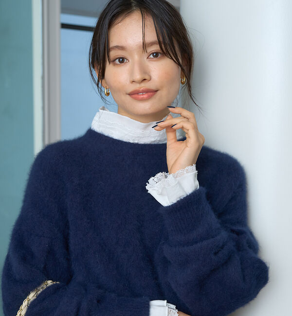 Rouge vif「レースハイネックブラウス」|シャツ・ブラウス|