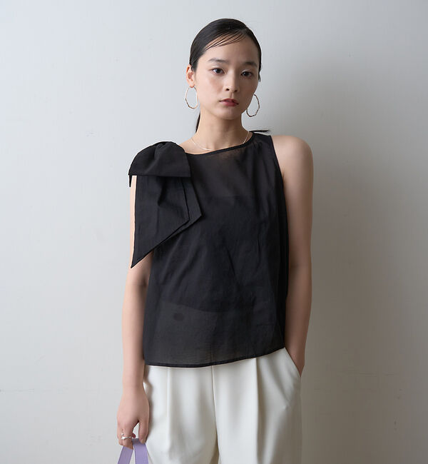 Rouge vif「【一部店舗限定】ショルダービッグリボンブラウス」|シャツ・ブラウス|