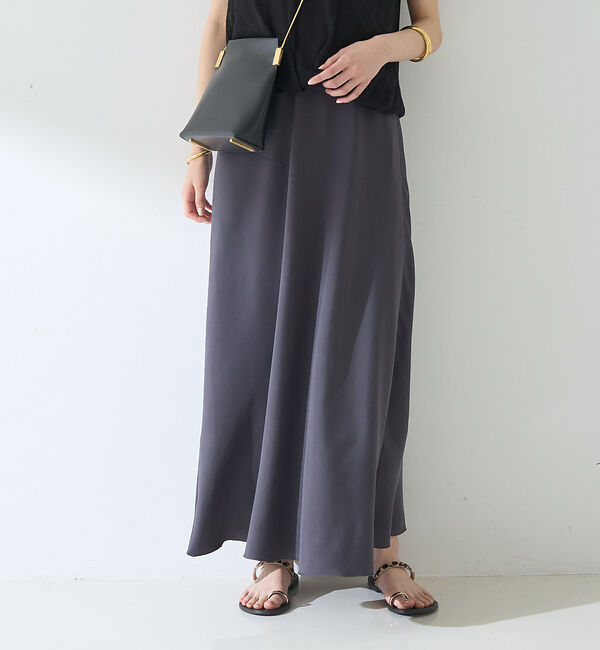 Rouge vif「ヴィンテージライクキュプラバイヤスロングスカート」|スカート|