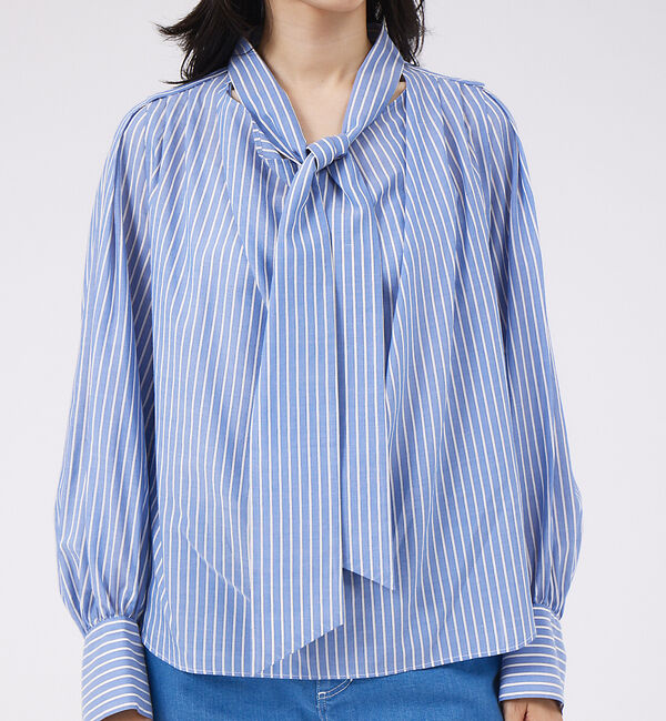 qualite「ドレープボウタイブラウス」|シャツ・ブラウス|