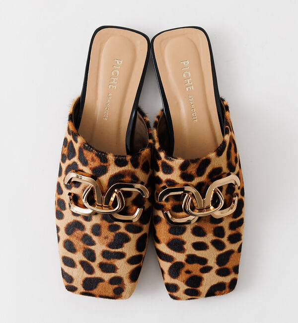 AU BANNISTER「【WEB限定】メタルモチーフワイドスクエアミュール」|その他|