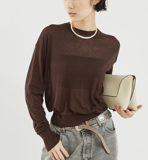 The Store by C' 「【COCUCA】シルクニットプルオーバー」|ニット・セーター|チョコ