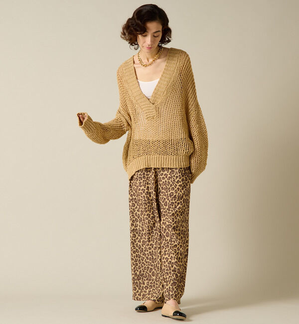 Liesse「ヒョウ柄プリントイージーパンツ」|その他|