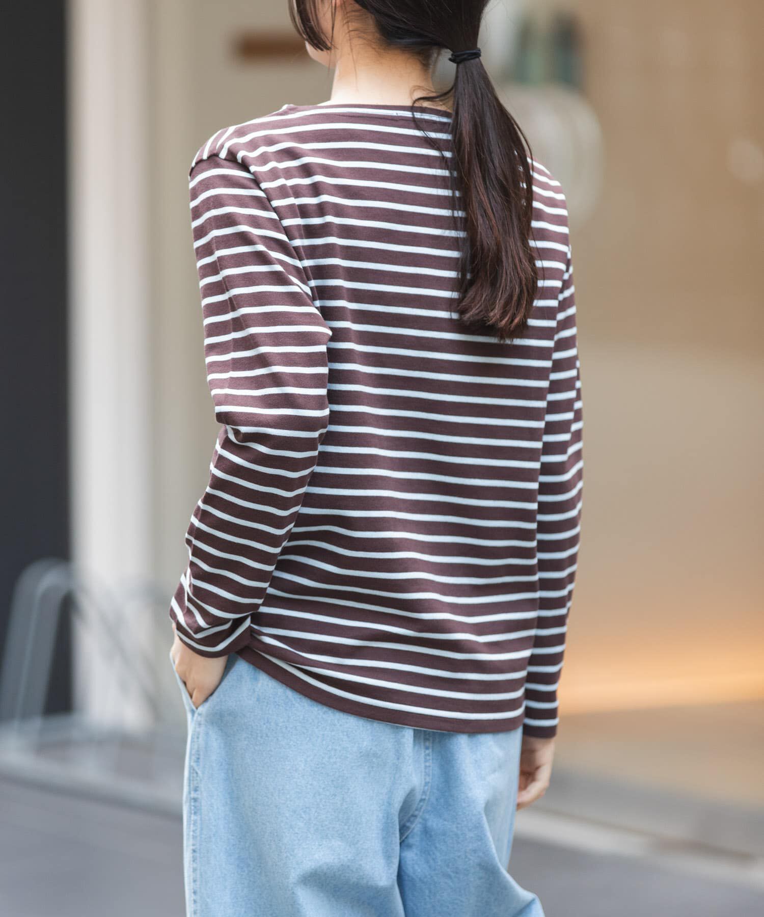 URBAN RESEARCH DOORS「FORK&SPOON　ボートネックボーダー」|Tシャツ・カットソー|