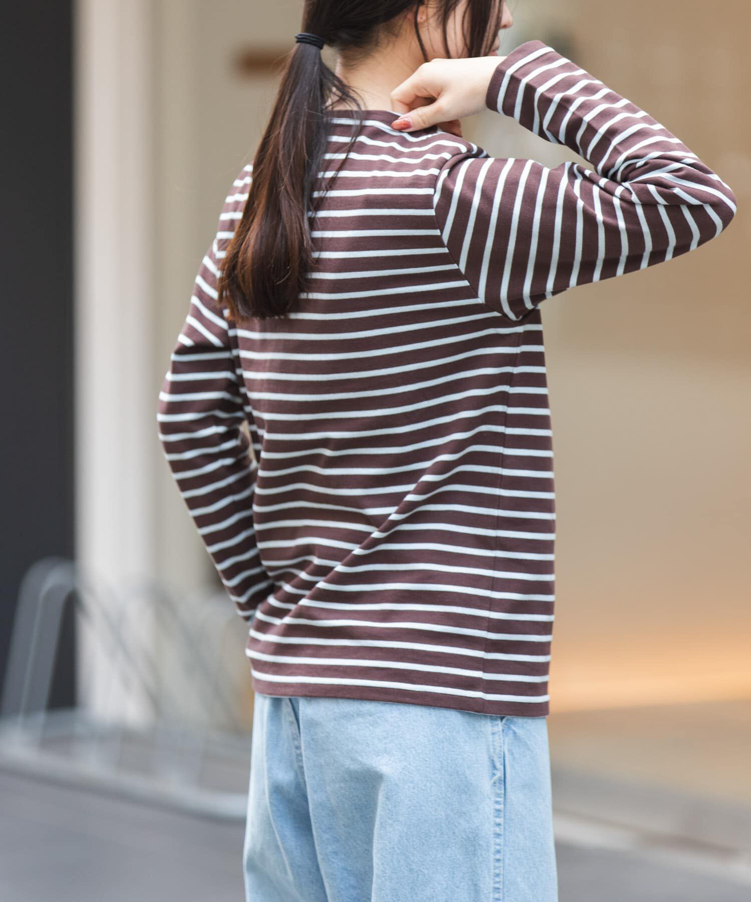 URBAN RESEARCH DOORS「FORK&SPOON　ボートネックボーダー」|Tシャツ・カットソー|