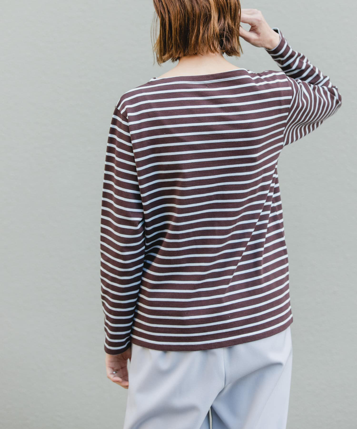 URBAN RESEARCH DOORS「FORK&SPOON　ボートネックボーダー」|Tシャツ・カットソー|