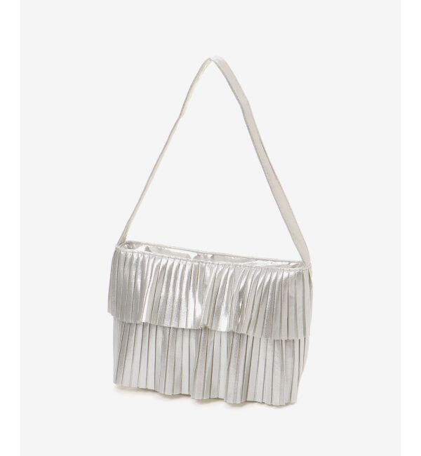 MAJESTICLEGON「シャイニープリーツミニバッグ」|ハンドバッグ|