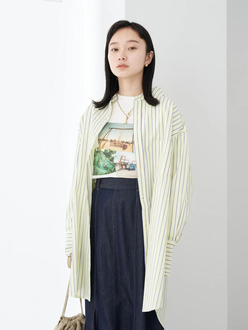 earth music&ecology「ストライプオーバーシャツ」|シャツ・ブラウス|