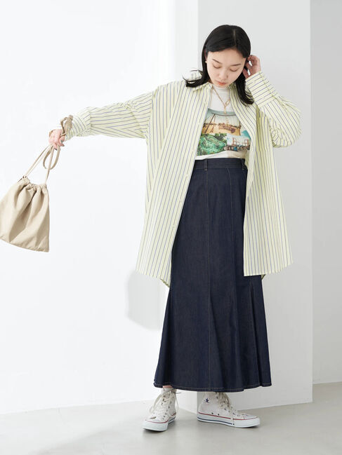 earth music&ecology「ストライプオーバーシャツ」|シャツ・ブラウス|