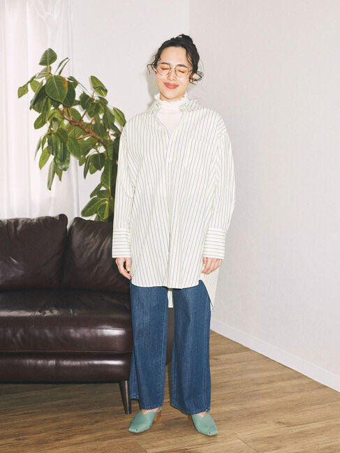 earth music&ecology「ストライプオーバーシャツ」|シャツ・ブラウス|