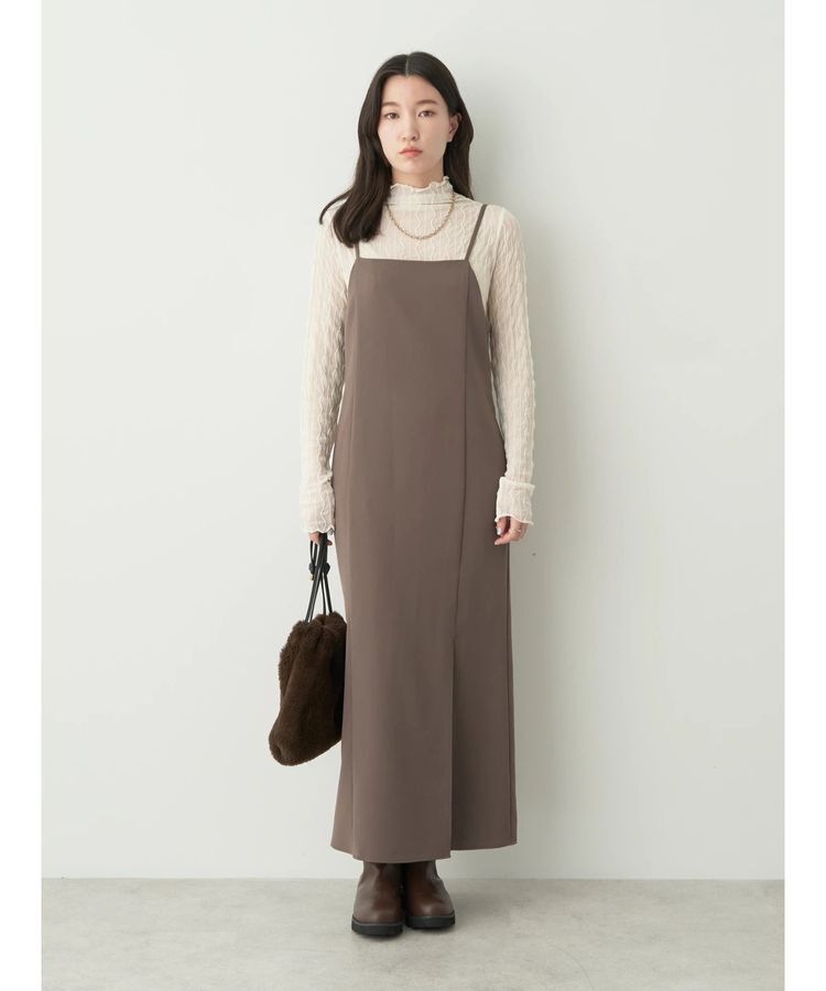 earth music&ecology「Iラインキャミワンピース」|ワンピース|モカ