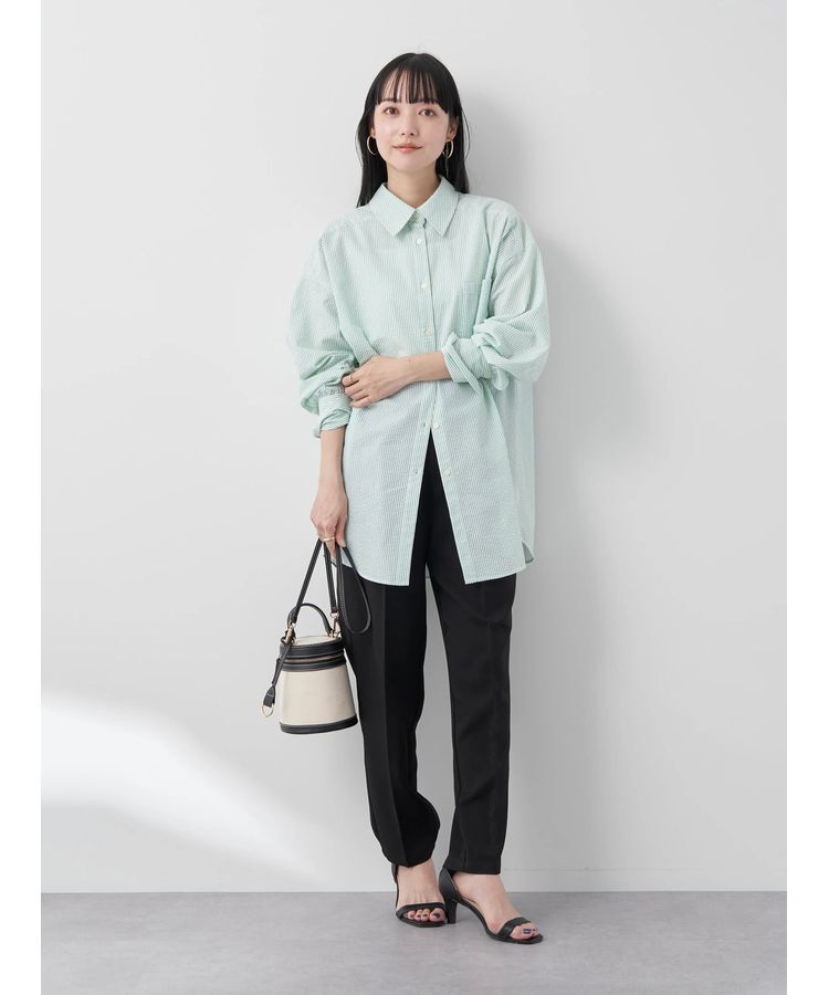 earth music&ecology「サッカーストライプボーイズライクシャツ」|シャツ・ブラウス|