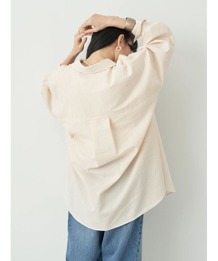 earth music&ecology「サッカーストライプボーイズライクシャツ」|シャツ・ブラウス|