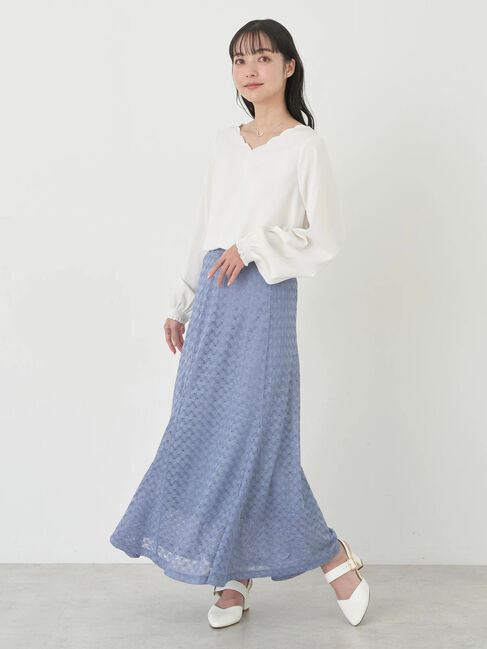 earth music&ecology「スカラップブラウス」|シャツ・ブラウス|