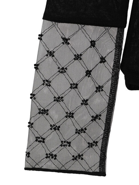 earth music&ecology「チュールビジュープルオーバー」|Tシャツ・カットソー|