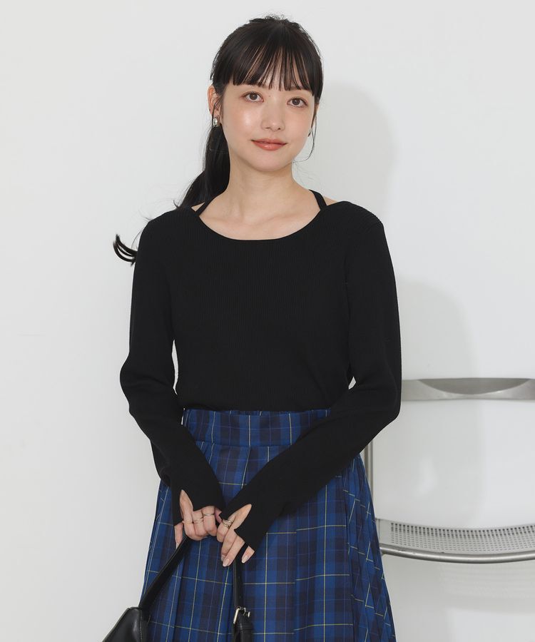 earth music&ecology「ホルターネックプルオーバー」|ニット・セーター|