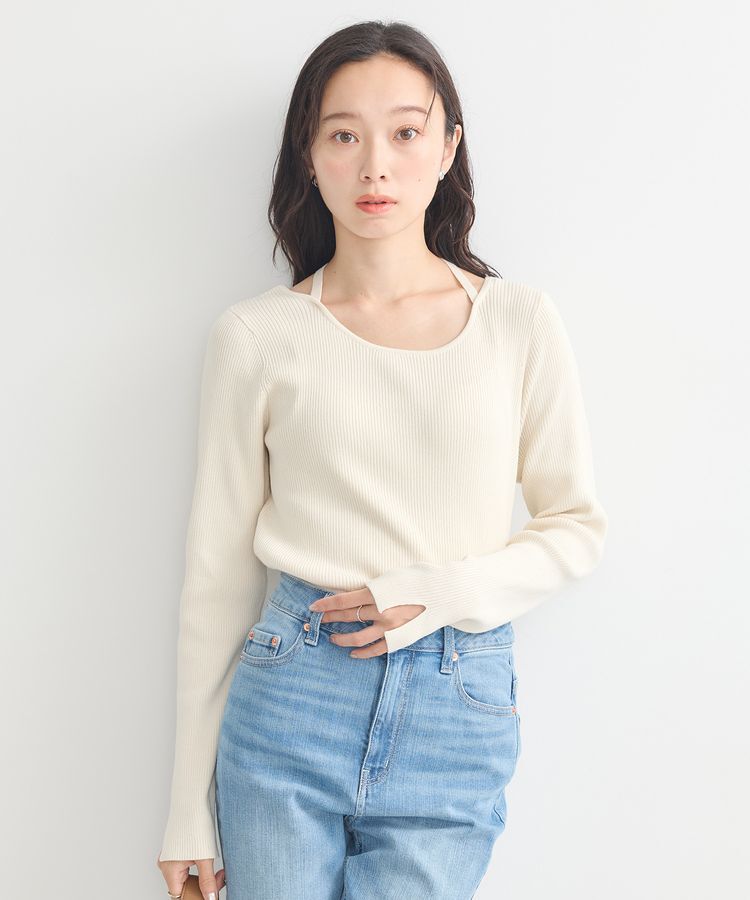 earth music&ecology「ホルターネックプルオーバー」|ニット・セーター|