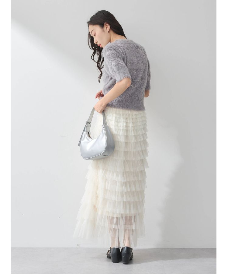 earth music&ecology「リボン刺繍フェザーニットプルオーバー」|ニット・セーター|