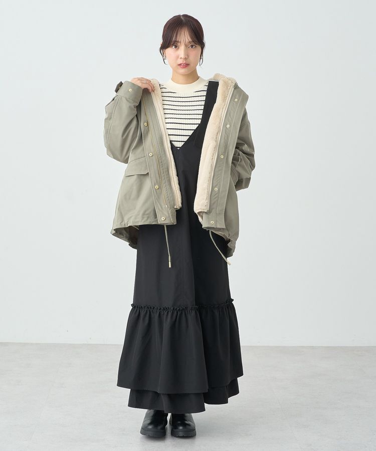 earth music&ecology「ティアードフリルジャンスカ」|ジャンパースカート|