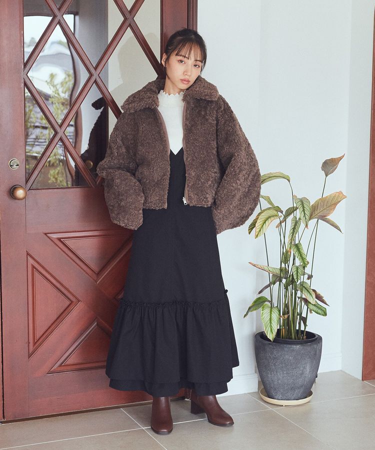 earth music&ecology「ティアードフリルジャンスカ」|ジャンパースカート|