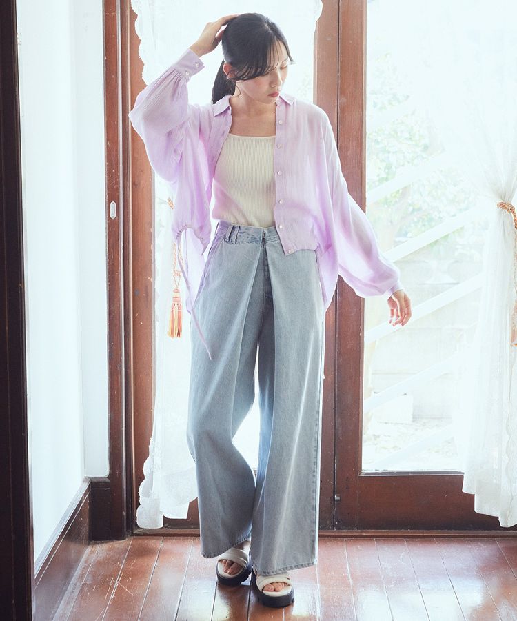 earth music&ecology「レーヨンクレープドロストシャツ」|シャツ・ブラウス|