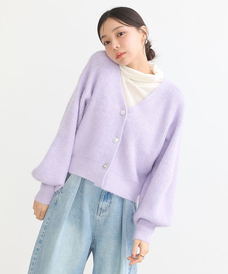 earth music&ecology「アソートキラキラボタンカーディガン」|カーディガン|