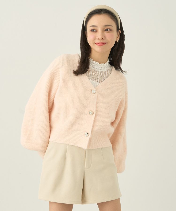 earth music&ecology「アソートキラキラボタンカーディガン」|カーディガン|