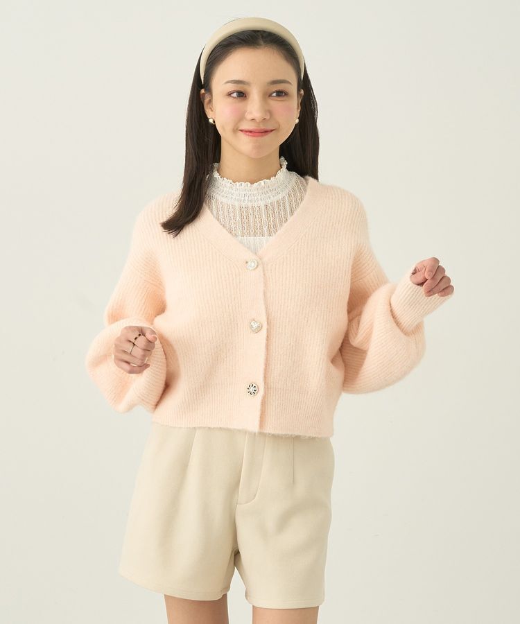 earth music&ecology「アソートキラキラボタンカーディガン」|カーディガン|