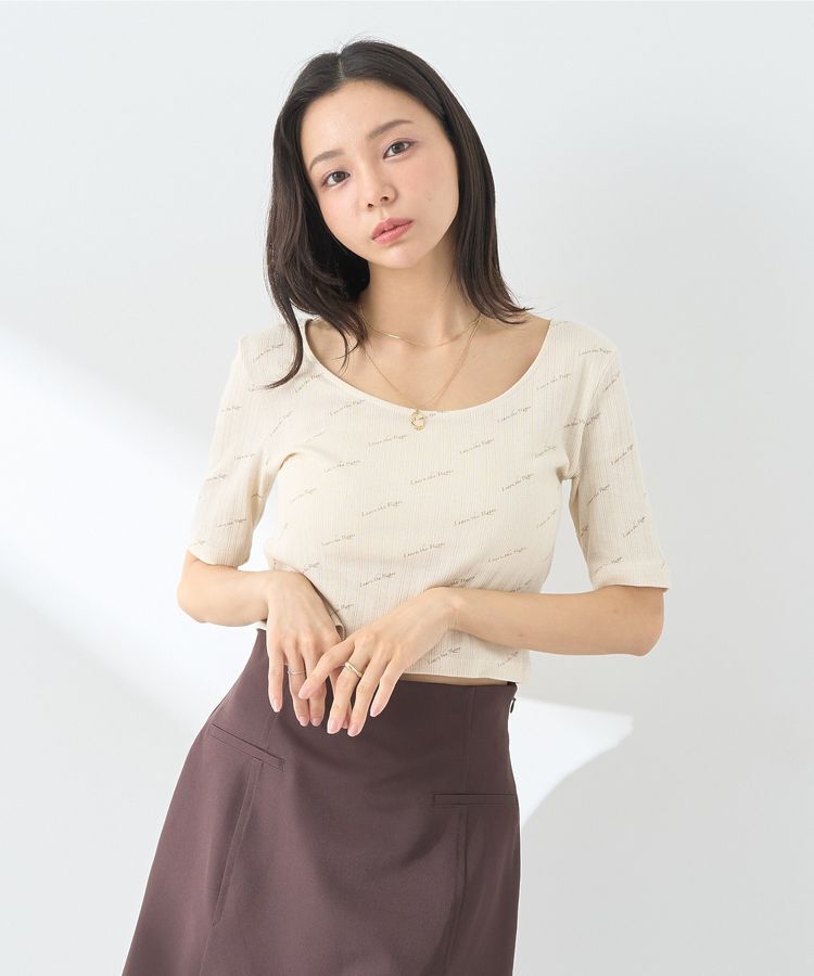 earth music&ecology「メッセージロゴコンパクトプルオーバー」|Tシャツ・カットソー|