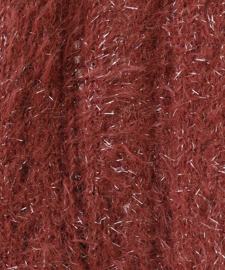 earth music&ecology「フェザーラメフロントリボンニットカーディガン」|カーディガン|