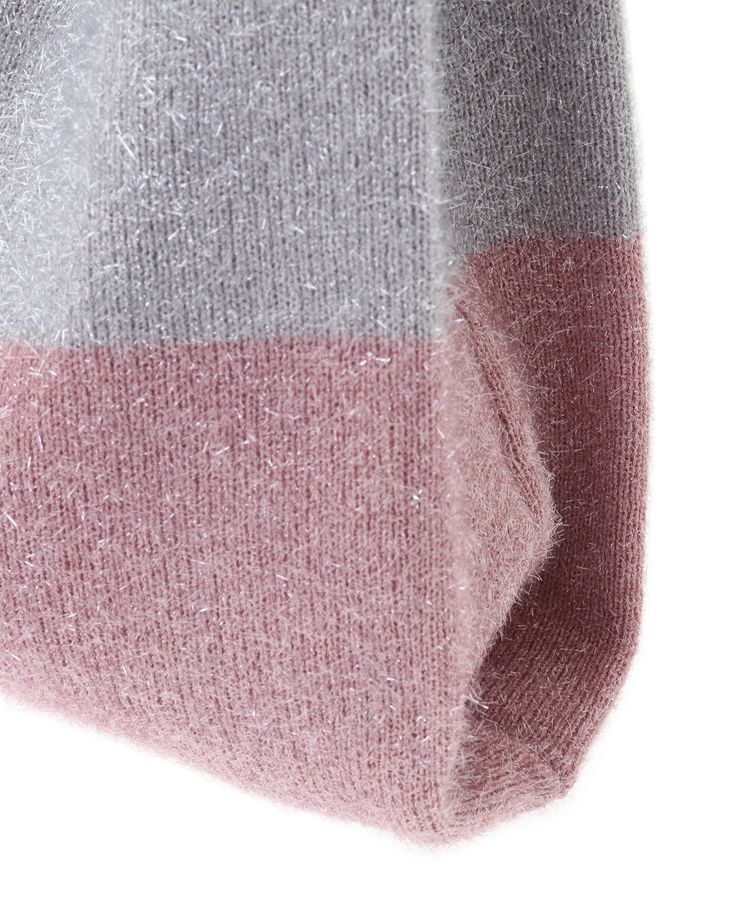 earth music&ecology「バイカラーキラキラニットハンドバッグ」|ハンドバッグ|