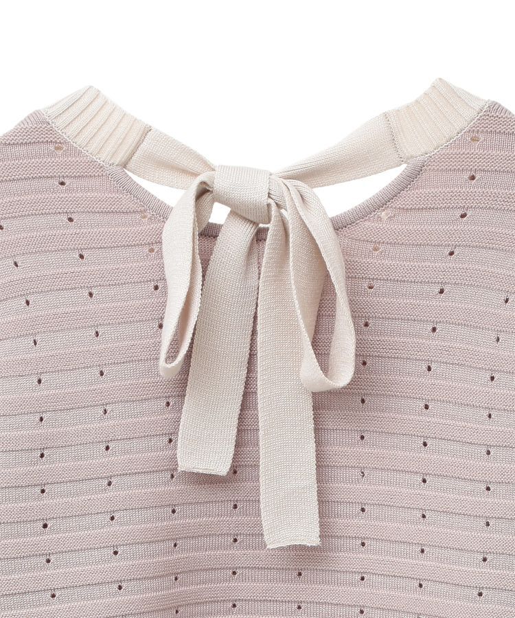 earth music&ecology「配色バックリボンプルオーバー」|ニット・セーター|